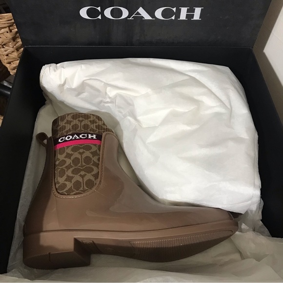 🌈🌦Coach Rivington Rain Bootie Size 7 and 8 - Picture 7 of 11